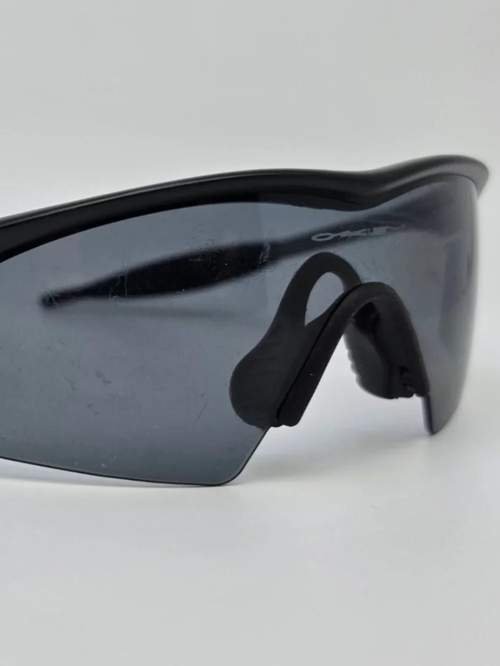 Oakley 11-162 SI Industrial M Frame Black Polarized Z87 Grey Strike Sunglasses